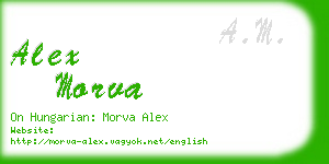 alex morva business card